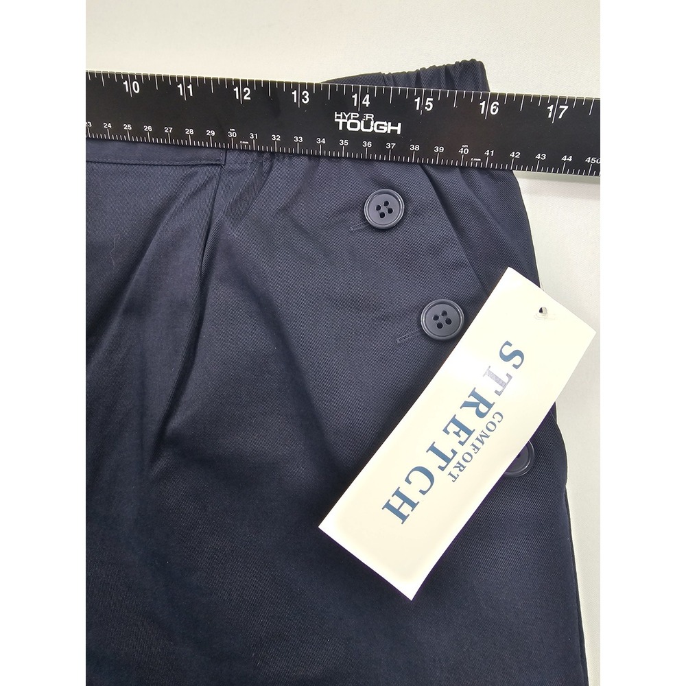 Koret Women' Pants 12 Missy Navy Blue Stretch Elastic Waist Comfort M9HR79205 - Picture 3 of 8